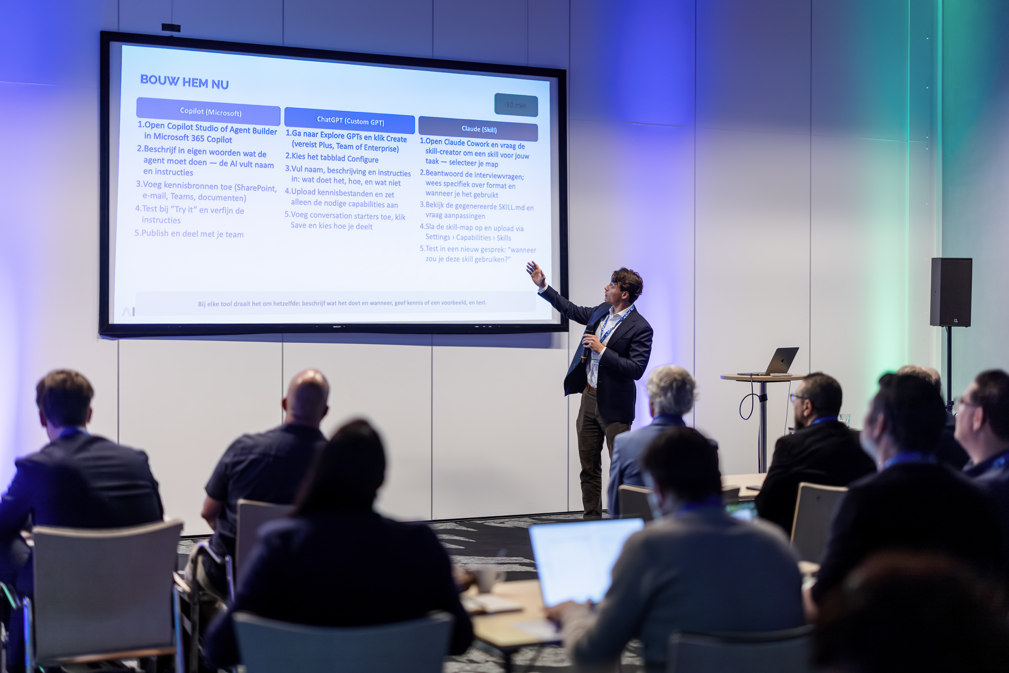 Participants in an AI Hackathon by AI Advice & Training working in teams on AI solutions